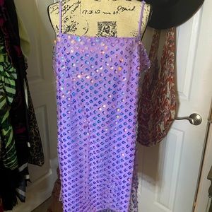Disco Lavender Sequin Party Dress